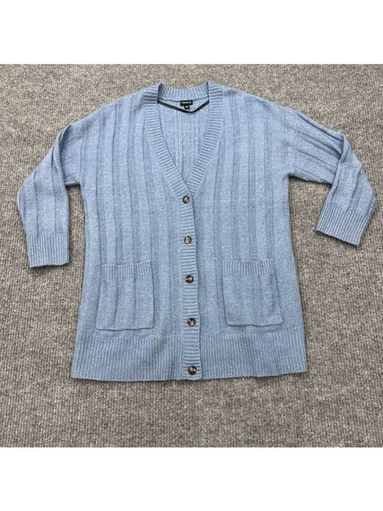torrid Sweaters - Torrid VNeck Boyfriend Cardigan Knit Sweater Ribbed Button Up 44495448 Womens 1X